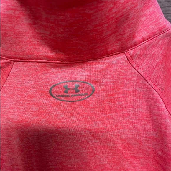 Under Armour Pink Half Zip Fitted Long Sleeve Top - Picture 4 of 6